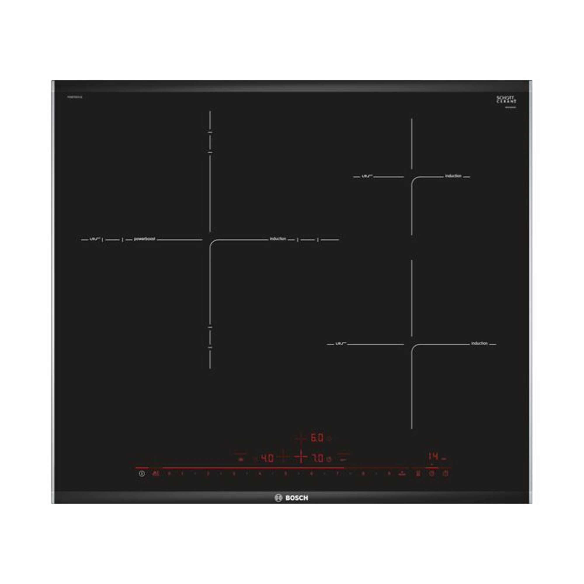 Bếp từ ba Bosch PID675DC1E Series 8 gồm 3 vùng nấu