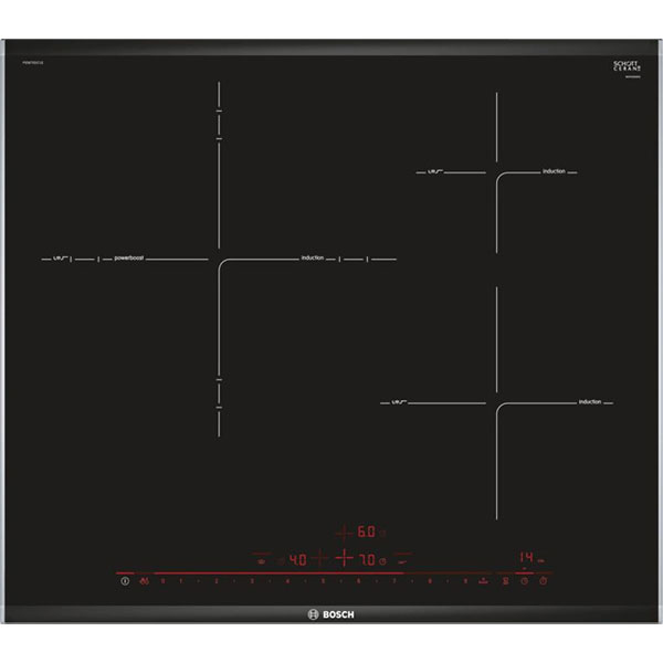 Bếp từ ba Bosch PID675DC1E Series 8 gồm 3 vùng nấu